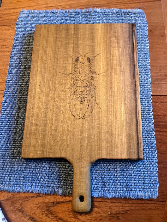 Woodburned charcuterie board